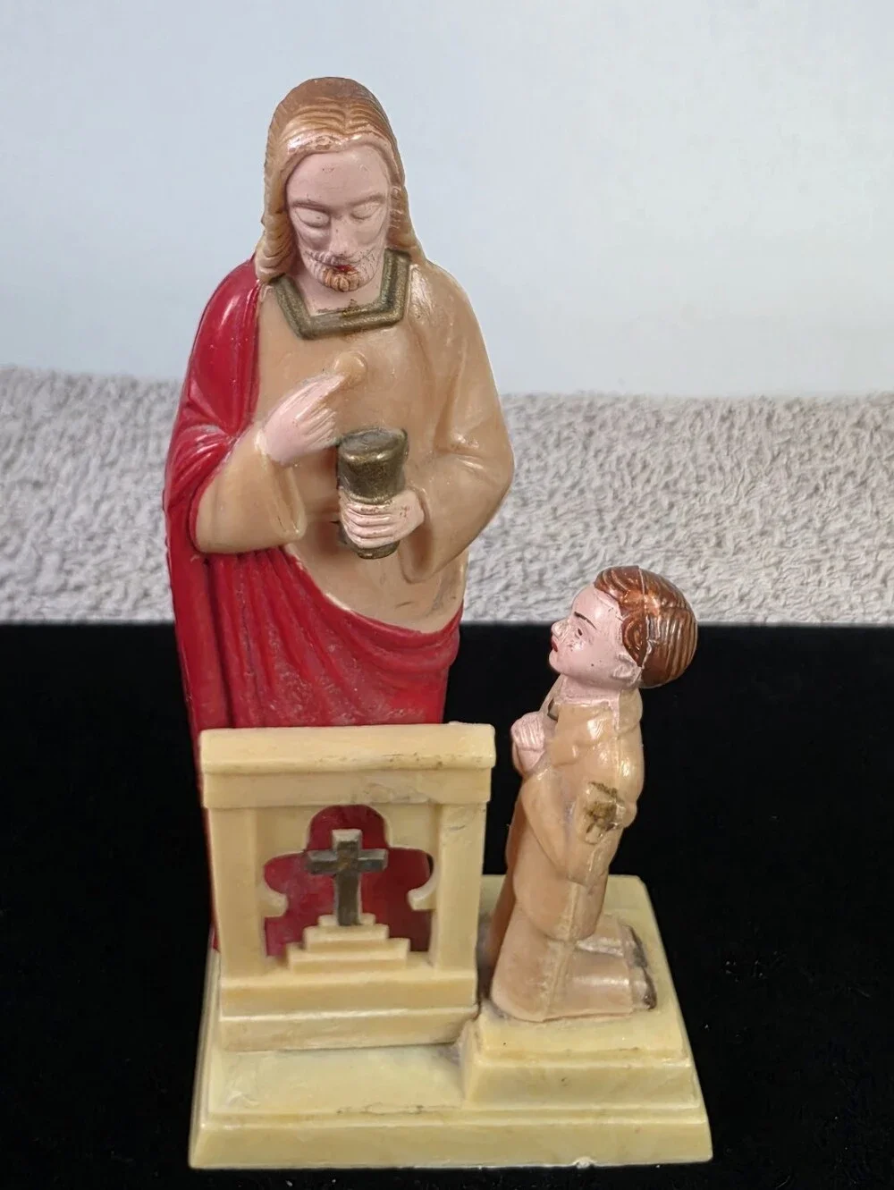 Religious First Holy Communion Depicting Jesus Christ Administering Eucharist